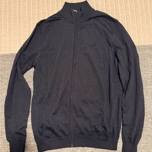 Men's Blue Full-Zip Cardigan